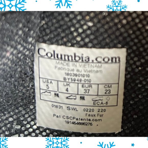 Columbia Snow Boots, Size 5 - Picture 6 of 6